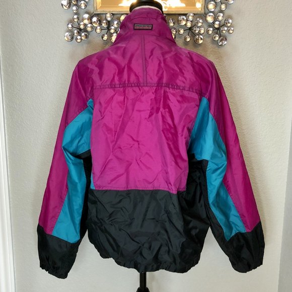 Super 90s Purple and Black Windbreaker Jacket -‎ Size Unisex Medium - Picture 6 of 11
